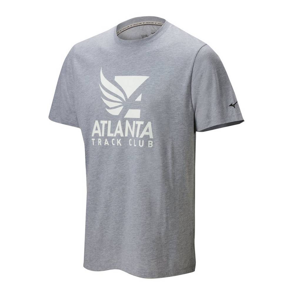 Camisetas Mizuno Atlanta Track Club Sport Para Hombre Grises 5863024-IG